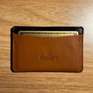 RFID Card Holder Leather Two-Toned Wallet by Harber London New-Never Used Unisex